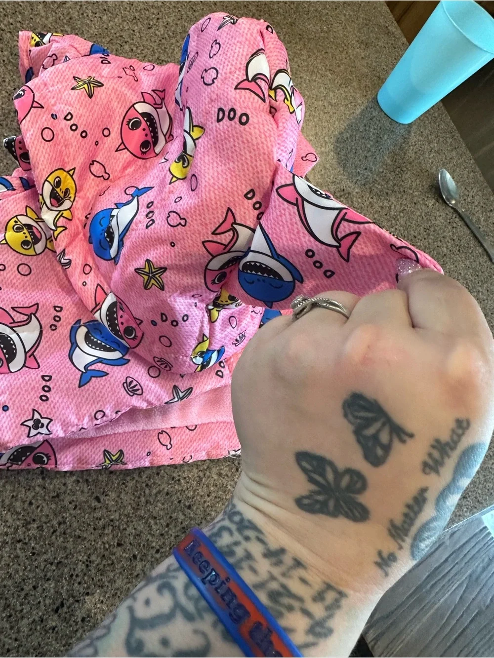 Pink Baby Shark Hooded Vest